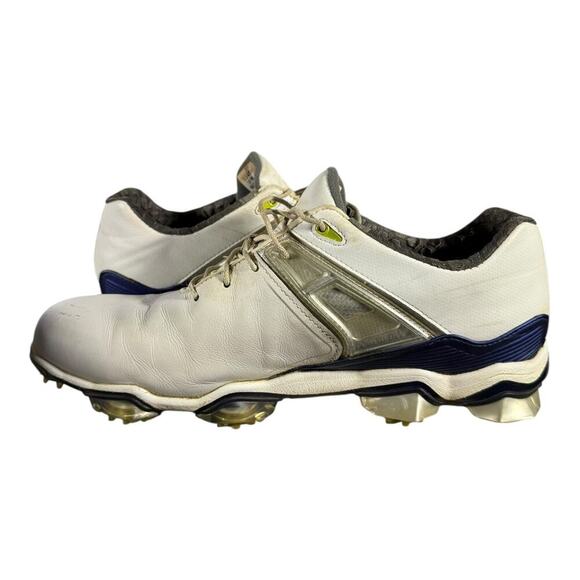 FootJoy Tour X Golf Shoes Men’s 11M White Navy Cleated 55404 - Picture 6 of 7